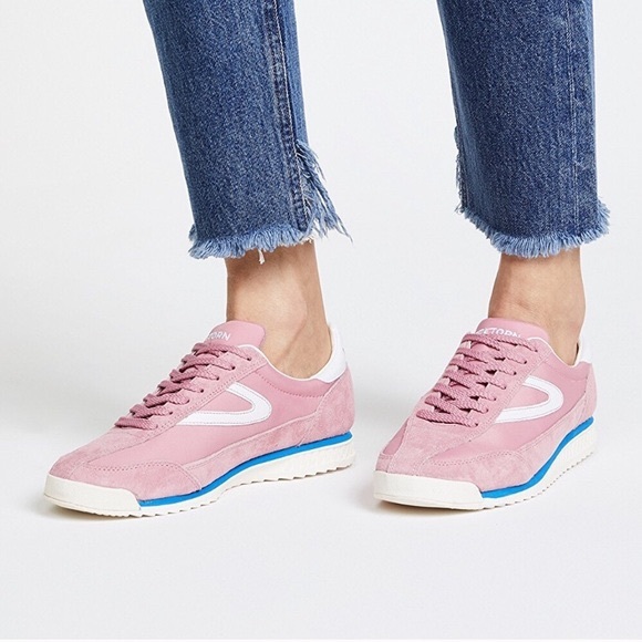 Tretorn Shoes - TRETORN women’s Rawlins pink/white suede/canvas 6